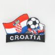 CROATIA SOCCER BALL FOOTBALL IRON ON EMBROIDERED PATCH CREST BADGE .. NEW