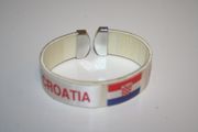 CROATIA WHITE COUNTRY FLAG SUPER THICK BRACELET WRISTBAND .. NEW