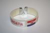 CROATIA WHITE COUNTRY FLAG SUPER THICK BRACELET WRISTBAND .. NEW