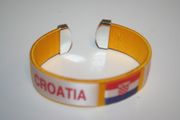 CROATIA YELLOW COUNTRY FLAG SUPER THICK BRACELET WRISTBAND .. NEW