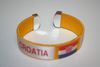 CROATIA YELLOW COUNTRY FLAG SUPER THICK BRACELET WRISTBAND .. NEW