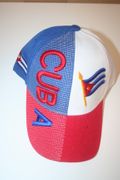 CUBA COUNTRY FLAG COLORS EMBOSSED EMBROIDERED ADULT HAT CAP .. NEW