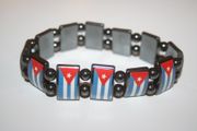 CUBA COUNTRY FLAG FLEXIBLE METAL BRACELET WRISTBANDS ... NEW