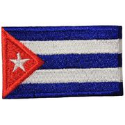 CUBA COUNTRY FLAG SMALL IRON ON PATCH CREST BADGE ..NEW
