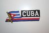 CUBA COUNTRY FLAG WORD IRON-ON PATCH CREST BADGE . NEW