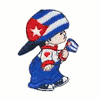 CUBA LITTLE BOY  COUNTRY FLAG IRON ON EMBROIDERED PATCH CREST BADGE ... NEW