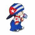 CUBA LITTLE BOY  COUNTRY FLAG IRON ON EMBROIDERED PATCH CREST BADGE ... NEW