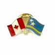 CURACAO / CANADA COUNTRY FLAG SMALL METAL FRIENDSHIP LAPEL PIN BADGE .. NEW