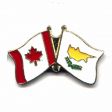 CYPRUS / CANADA COUNTRY FLAG SMALL METAL FRIENDSHIP  LAPEL PIN BADGE .. NEW