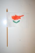 CYPRUS COUNTRY 4" X 6" SMALL STICK FLAG WITH 10" POLE .. NEW
