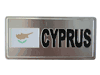 CYPRUS COUNTRY FLAG SMALL METAL LICENSE PLATE STICKER DECAL EMBLEM .. NEW