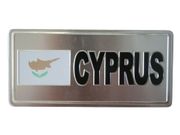 CYPRUS COUNTRY FLAG SMALL METAL LICENSE PLATE STICKER DECAL EMBLEM .. NEW
