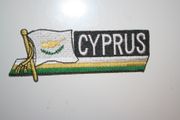 CYPRUS COUNTRY FLAG WORD IRON-ON PATCH CREST BADGE .. NEW