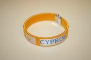 CYPRUS YELLOW COUNTRY FLAG FLEXIBLE BRACELET WRISTBAND .. NEW
