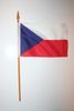 CZECH REPUBLIC COUNTRY 4" X 6" SMALL STICK FLAG WITH 10" POLE .. NEW