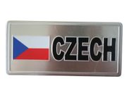 CZECH REPUBLIC COUNTRY FLAG LICENSE PLATE STICKER DECAL .. NEW