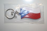 CZECH REPUBLIC COUNTRY FLAG SILICONE KEYCHAIN .. NEW