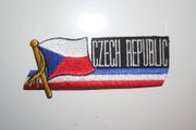 CZECH REPUBLIC COUNTRY FLAG WORD IRON-ON PATCH CREST BADGE . NEW