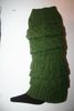 DARK GREEN PAIR OF LADIES LEG WARMERS LEGGINGS BY ANGELINA .. ONE SIZE FITS ALL .. NEW