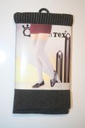DARK GREY LINED OPAQUE THIGHS THIGH HIGH STOCKINGS  ... 95-165 LBS ... NEW