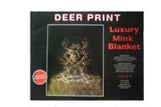 DEER PRINT LUXURY MINK BLANKET BED SPREAD ... SIZE : 200 X 240 CM ( 78.7"X 94.5" INCHES) HIGH QUALITY .. 100% POLYESTER.