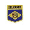 DELAWARE USA SHIELD FLAG IRON ON PATCH CREST BADGE 3 X 3 1/2 INCHES ... NEW