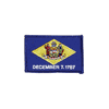 DELAWARE USA STATE FLAG IRON ON PATCH CREST BADGE 2 1/8 X 3 1/4 INCHES ... NEW