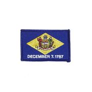 DELAWARE USA STATE FLAG IRON ON PATCH CREST BADGE 2 1/8 X 3 1/4 INCHES ... NEW