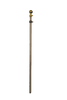 *** NO CANADA OR INTERNATIONAL SHIPPING *** DELUXE ALUMINUM ADJUSTABLE FLAGPOLE KIT WITH ROUND BALL ON TOP .. SIZE : 36" X 65" INCH