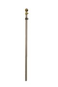 *** NO CANADA OR INTERNATIONAL SHIPPING *** DELUXE ALUMINUM ADJUSTABLE FLAGPOLE KIT WITH ROUND BALL ON TOP .. SIZE : 36" X 65" INCH