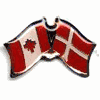 DENMARK / CANADA COUNTRY FLAG SMALL METAL FRIENDSHIP LAPEL PIN BADGE .. NEW
