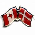 DENMARK / CANADA COUNTRY FLAG SMALL METAL FRIENDSHIP LAPEL PIN BADGE .. NEW