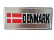 DENMARK COUNTRY FLAG SMALL METAL LICENSE PLATE STICKER DECAL EMBLEM .. NEW