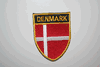 DENMARK OVAL COUNTRY FLAG IRON ON SHIELD PATCH CREST BADGE .. NEW