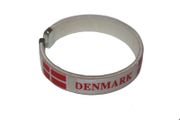 DENMARK WHITE COUNTRY FLAG C' BRACELET WRISTBAND