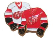 DETROIT RED WINGS NHL HOCKEY DOUBLE JERSEY LAPEL PIN BADGE .. NEW