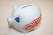 DETROIT RED WINGS NHL HOCKEY SMALL KIDS CERAMIC PIGGY BANK .. NEW
