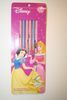 DISNEY PRINCESS SET OF 6 NO. 2 LEAD PENCILS WITH REAL WOOD ... CINDERELLA, SLEEPING BEAUTY, SNOW WHITE & JASMIN ... NEW