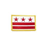 DISTRICT OF COLUMBIA USA STATE FLAG IRON ON PATCH CREST BADGE 2 1/8 X 3 1/4 INCHES ... NEW