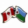 DJIBOUTI / CANADA COUNTRY FLAG SMALL METAL FRIENSHIP  PIN LAPEL BADGE .. NEW