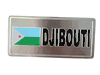 DJIBOUTI COUNTRY FLAG SMALL METAL LICENSE PLATE DECAL STICKER EMBLEM .. NEW