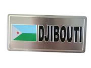 DJIBOUTI COUNTRY FLAG SMALL METAL LICENSE PLATE DECAL STICKER EMBLEM .. NEW