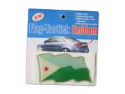DJIBOUTI COUNTRY FLAG WAVY BUMPER DECAL STICKER EMBLEM ...