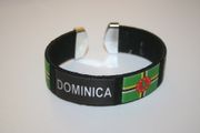 DOMINICA BLACK SUPER THICK COUNTRY FLAG BRACELET WRISTBAND ... NEW