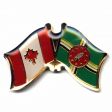 DOMINICA / CANADA COUNTRY FLAG SMALL METAL LAPEL PIN BADGE .. NEW