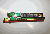 DOMINICA COUNTRY FLAG LONG METALIC CAR AUTOMOBILE BUMPER STICKER DECAL EMBLEM .. NEW