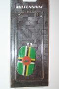 DOMINICA COUNTRY FLAG METAL DOG TAG NECKLACE PENDANT .. NEW