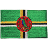 DOMINICA COUNTRY FLAG SMALL IRON ON PATCH CREST BADGE .. NEW