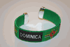 DOMINICA GREEN SUPER THICK  COUNTRY FLAG BRACELET WRISTBAND .. NEW