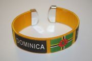 DOMINICA YELLOW SUPER THICK COUNTRY FLAG BRACELET WRISTBAND .. NEW